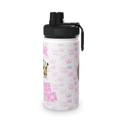 Personalized Majestic stainless steel water bottle, sports cap - Pink